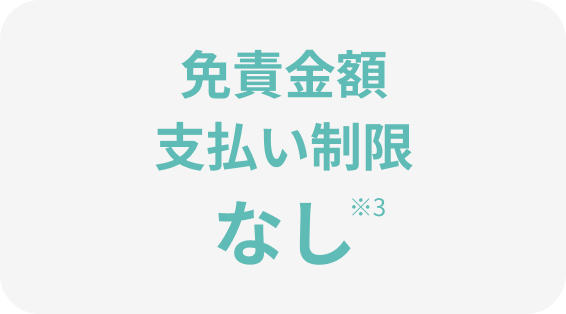 免責金額なし・支払回数無制限