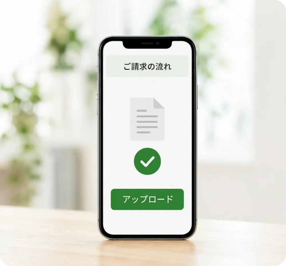 スマホでかんたん請求の画面イメージ