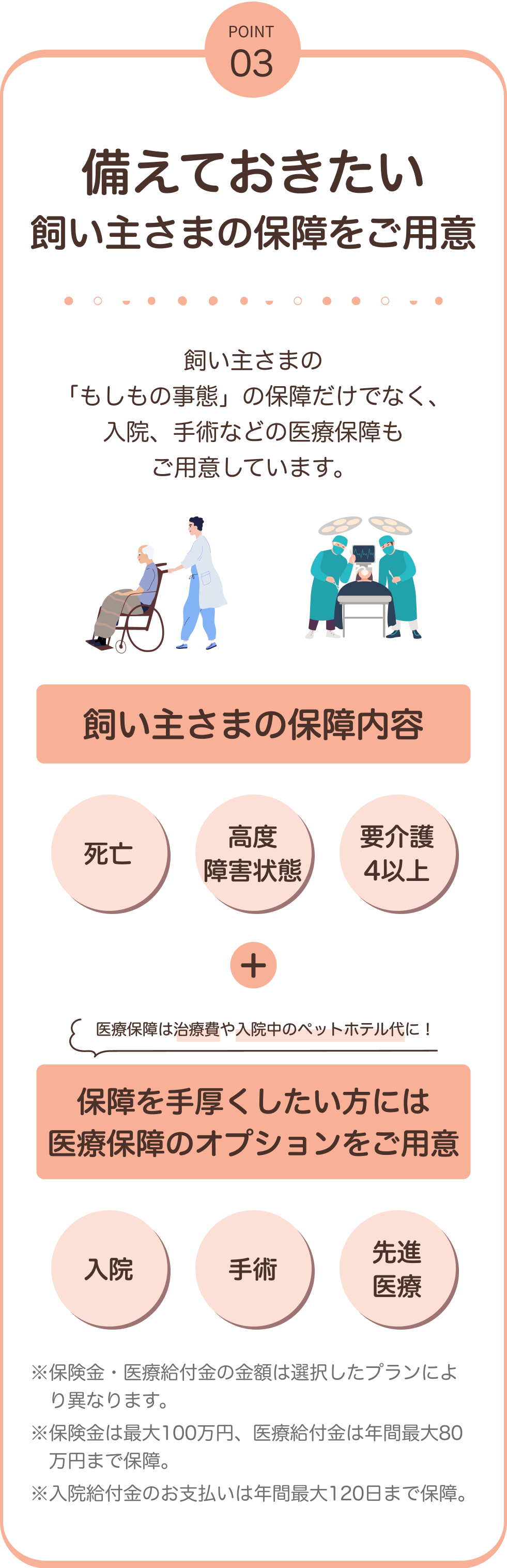 備えておきたい飼い主さまの保障をご用意