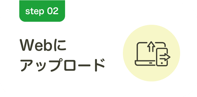 step 02 Webにアップロード